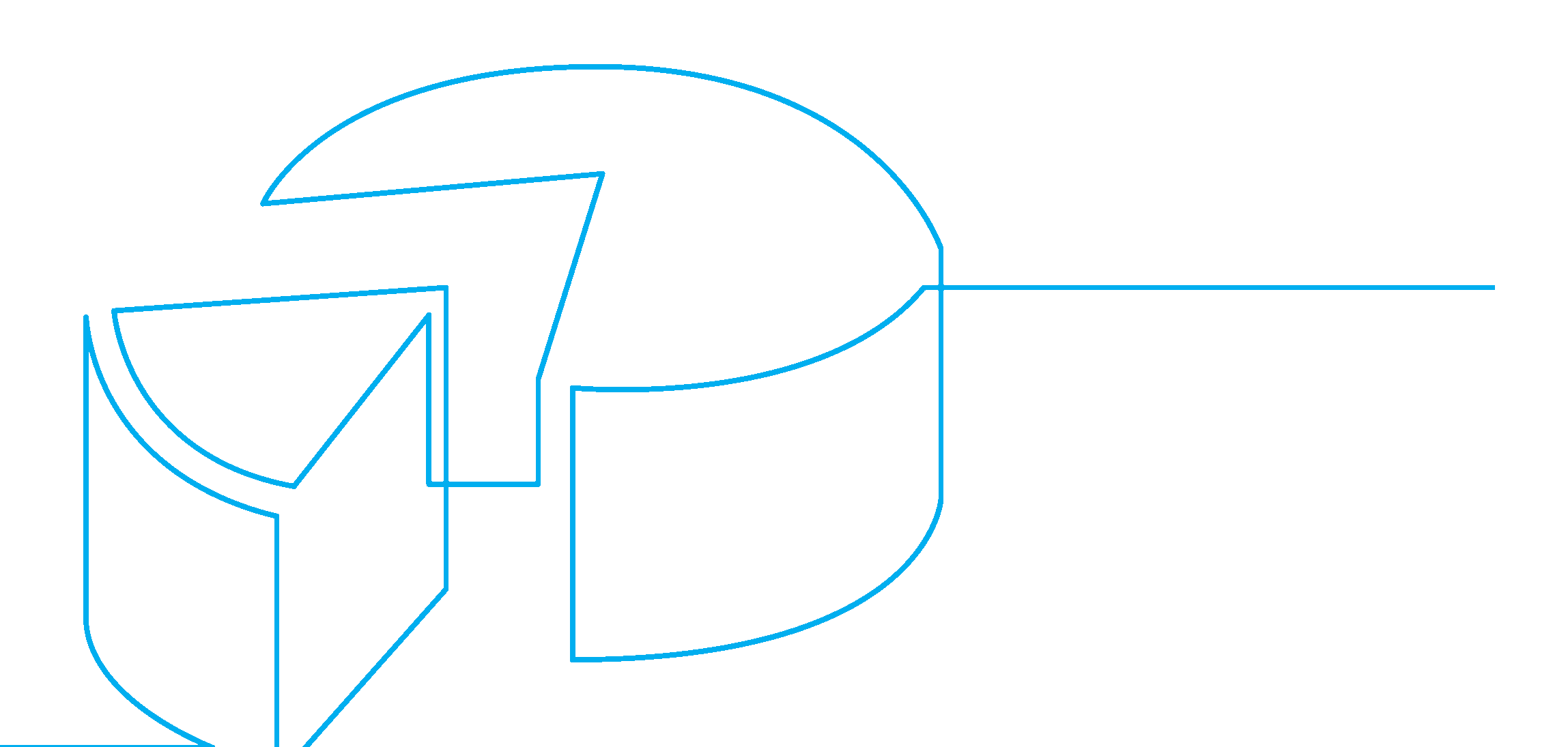 bluQube pie chart line drawing